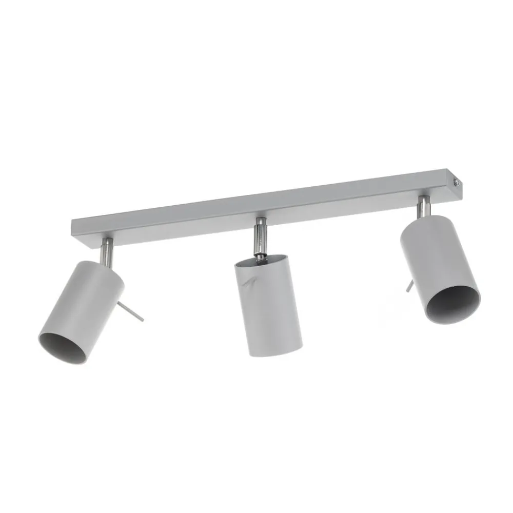 SOLLUX LIGHTING Loftlamper|Loftlamper > Loftspot Round, grå, 3 lyskilder lineær