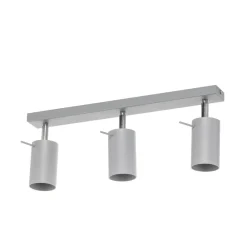 SOLLUX LIGHTING Loftlamper|Loftlamper > Loftspot Round, grå, 3 lyskilder lineær