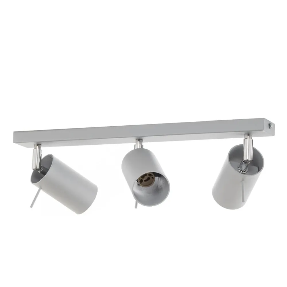 SOLLUX LIGHTING Loftlamper|Loftlamper > Loftspot Round, grå, 3 lyskilder lineær