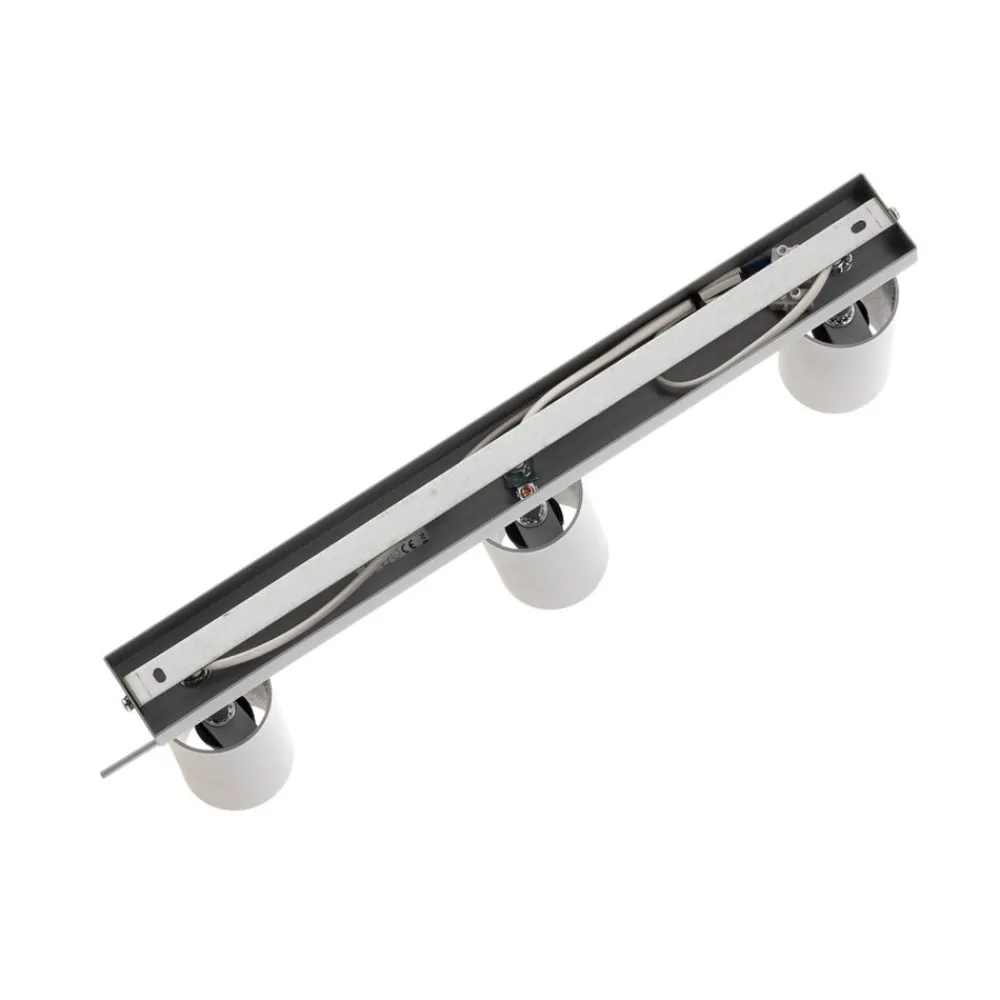 SOLLUX LIGHTING Loftlamper|Loftlamper > Loftspot Round, grå, 3 lyskilder lineær