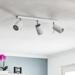 SOLLUX LIGHTING Loftlamper > Loftspot Round, hvid, 3 lyskilder lineær