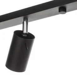 SOLLUX LIGHTING Loftlamper|Spotlights > Loftspot Round i sort, 6 lyskilder lineær