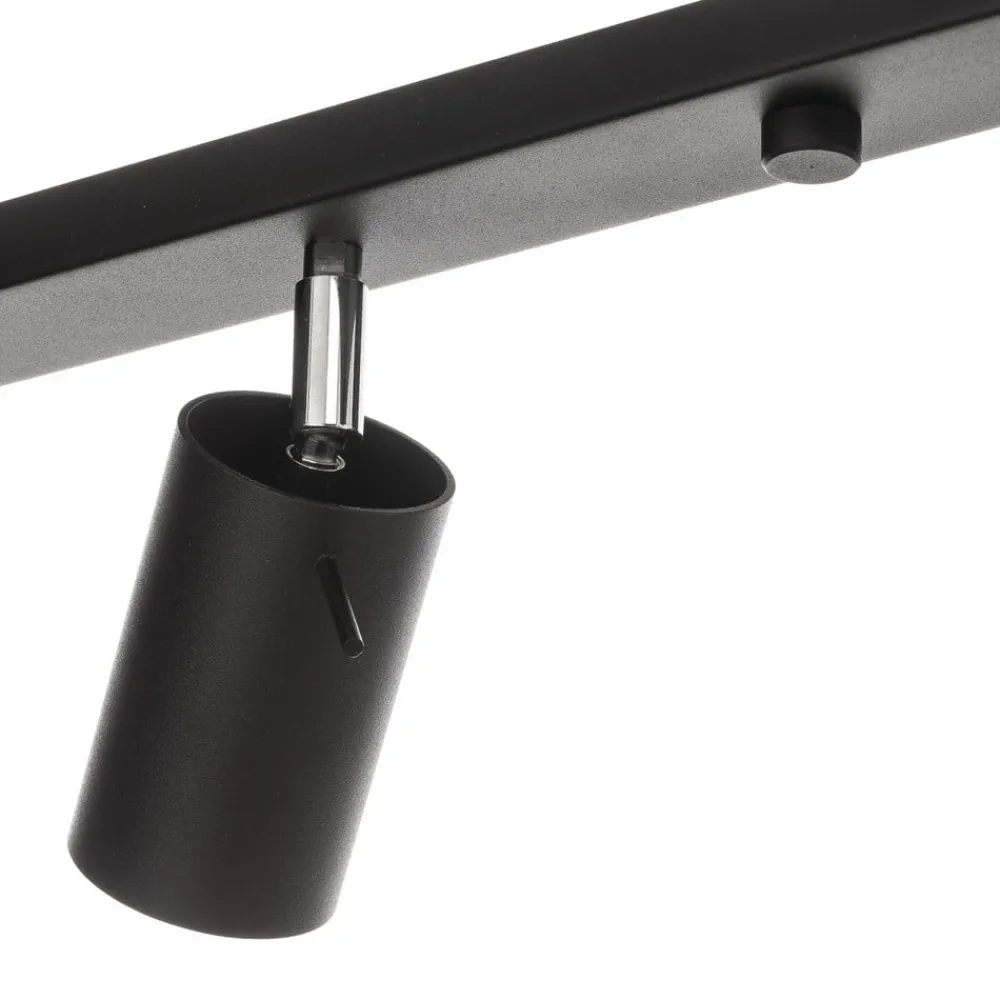 SOLLUX LIGHTING Loftlamper|Spotlights > Loftspot Round i sort, 6 lyskilder lineær
