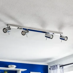 SOLLUX LIGHTING Loftlamper|Spotlights > Loftspot Round, krom, 4 lyskilder lineær