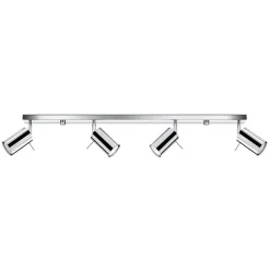 SOLLUX LIGHTING Loftlamper|Spotlights > Loftspot Round, krom, 4 lyskilder lineær