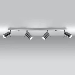 SOLLUX LIGHTING Loftlamper|Spotlights > Loftspot Round, krom, 4 lyskilder lineær