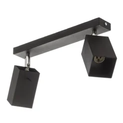 SOLLUX LIGHTING Loftlamper|Spotlights > Loftspot Square, sort, 2 lyskilder