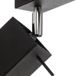 Loftlamper|Spotlights ^ SOLLUX LIGHTING Loftspot Square, sort, 4 lyskilder lineært