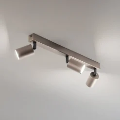 TK Lighting Loftlamper|Spotlights > Loftspot Top, justerbar, brun, 3 lyskilder lineær