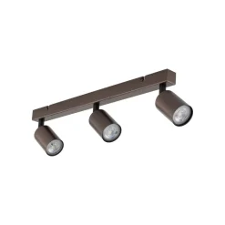 TK Lighting Loftlamper|Spotlights > Loftspot Top, justerbar, brun, 3 lyskilder lineær