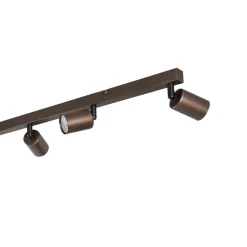 TK Lighting Loftlamper|Loftlamper > Loftspot Top, justerbar, brun, 8 lyskilder lineær
