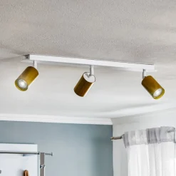 Spotlights ^ EMIBIG LIGHTING Loftspot Zen 3 med 3 lyskilder i hvid og guld