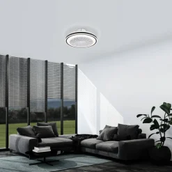 EGLO Loftventilatorer > Loftventilator Almeria LED CCT, hvid/sort
