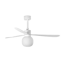 FARO BARCELONA Loftventilatorer > Loftventilator Amelia Ball, LED-lampe, hvid