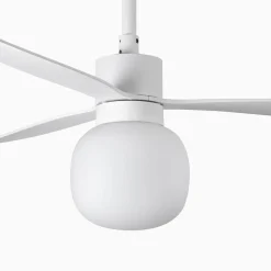 FARO BARCELONA Loftventilatorer > Loftventilator Amelia Ball, LED-lampe, hvid