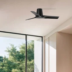 FARO BARCELONA Loftventilatorer > Loftventilator Hey S, sort, DC-motor, støjsvag, Ø 90 cm