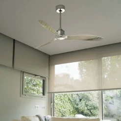 Loftventilatorer ^ FARO BARCELONA Loftventilator Just Fan M, krom/transparent