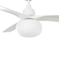 Loftventilatorer ^ FARO BARCELONA Loftventilator med lys Outwood, hvid, DC, støjsvag, Ø150cm