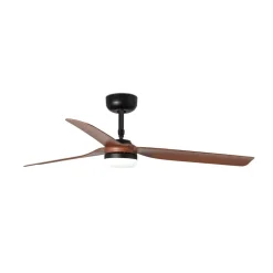 Loftventilatorer ^ FARO BARCELONA Loftventilator Punt M DC LED sort/mørkt træ