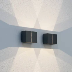 LOOM DESIGN Væglamper > Ask udendørs LED-væglampe op/ned sort