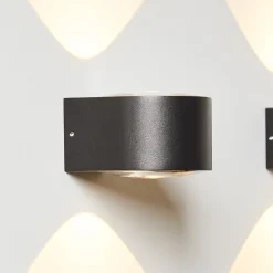 LOOM DESIGN Væg- Og Spejllamper|Væglamper > Frey LED-væglampe IP65 2x6W sort