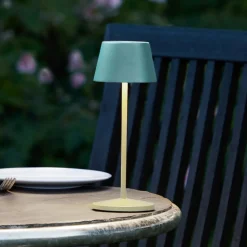 LOOM DESIGN Dekorationsbelysning > LED genopladelig bordlampe Modi Micro, IP65 grøn-grå