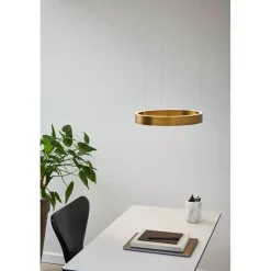 Arbejdsrum/Kontor ^ LOOM DESIGN LED-pendellampe EOS 360 Small, messingfarvet