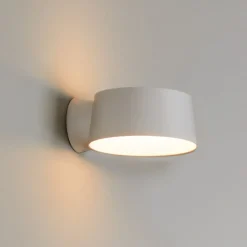 Væglamper ^ LOOM DESIGN LED-væglampe Cookie, hvid, aluminium, Ø 15 cm