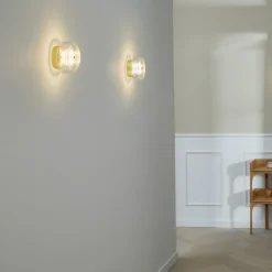 LOOM DESIGN Væglamper|Væglamper > LED-væglampe Glow guldfarvet/klar Ø 16 cm akryl