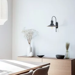 Væglamper ^ ROYALTECH Lorato væglampe, sort, højde 48 cm, metal, E27