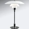 Bordlamper ^ Louis Poulsen bordlampe PH 3 1/2-2 1/2, krom/hvid, 47 cm