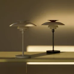 Dekorationsbelysning ^ Louis Poulsen LED-bordlampe PH 80, opal hvid, IP44