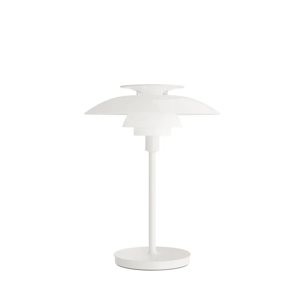 Dekorationsbelysning ^ Louis Poulsen LED-bordlampe PH 80, opal hvid, IP44