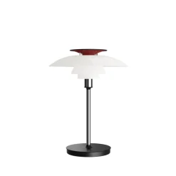 Louis Poulsen Dekorationsbelysning > LED-bordlampe PH 80, hvid/rød/krom IP44