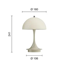 Louis Poulsen Dekorationsbelysning > Panthella PORTABLE 160 V3, opalbeige