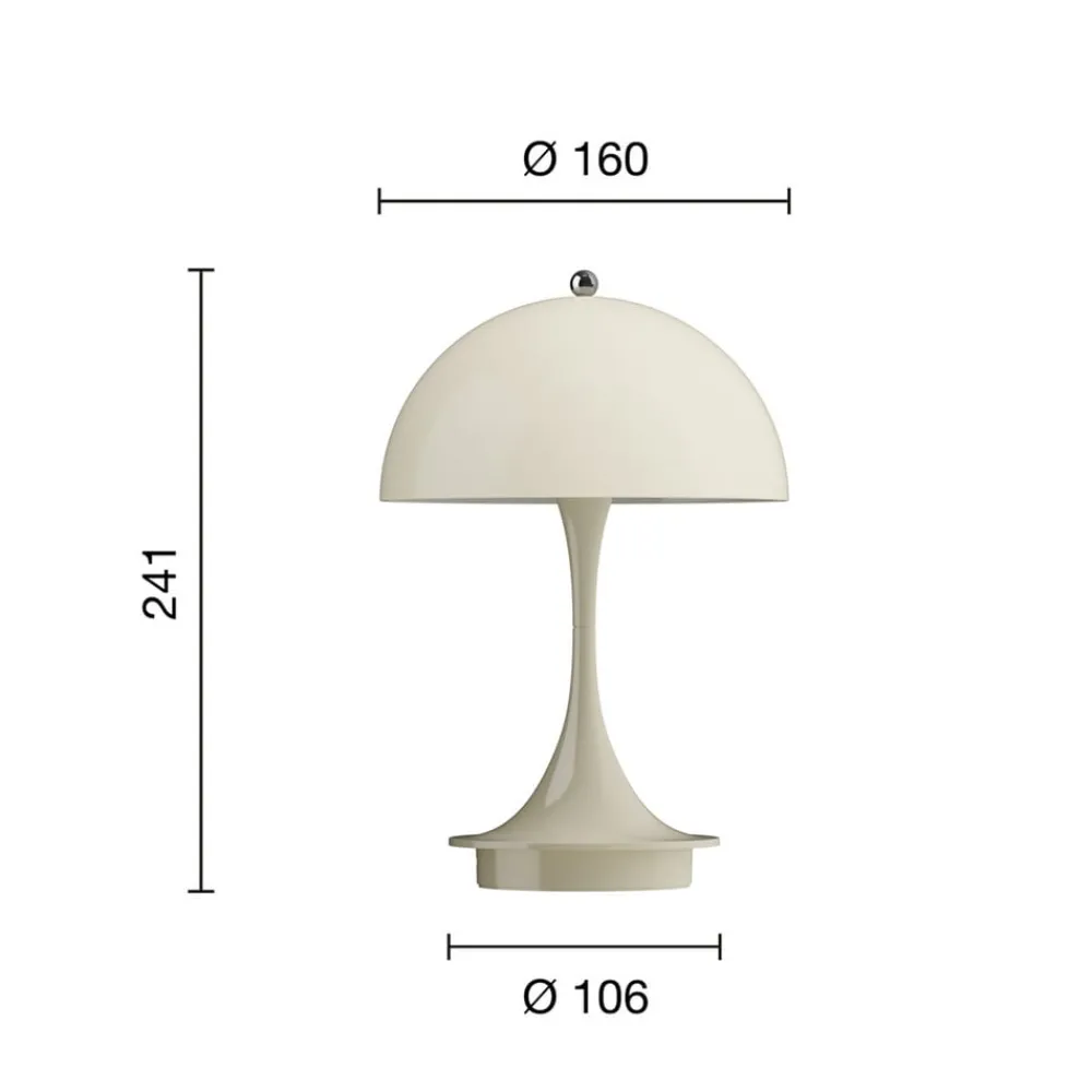 Louis Poulsen Dekorationsbelysning > Panthella PORTABLE 160 V3, opalbeige