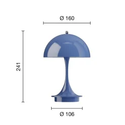Louis Poulsen Dekorationsbelysning > Panthella PORTABLE 160 V3, uigennemsigtig indigoblå