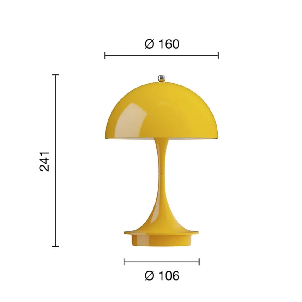 Louis Poulsen Dekorationsbelysning > Panthella PORTABLE 160 V3, uigennemsigtig gul