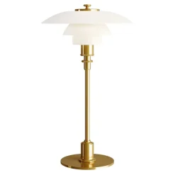 Arbejdsrum/Kontor|Bordlamper ^ Louis Poulsen PH 2/1 bordlampe, messing-hvid