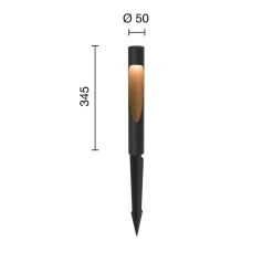 Sokkellamper|Udendørs Spot ^ Louis Poulsen sokkellampe Flindt 827 sort spidsstik