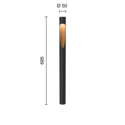 Louis Poulsen Gadebelysning > Vejlampe 827 70cm sort jordlampe 24V