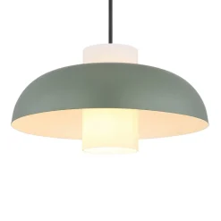 Gang|Pendellamper ^ Globo Lowe pendellampe, mat grøn, Ø 38 cm, metal