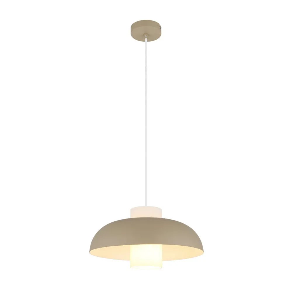 Globo Pendellamper > Lowe pendellampe, sandfarvet mat, Ø 38 cm, metal