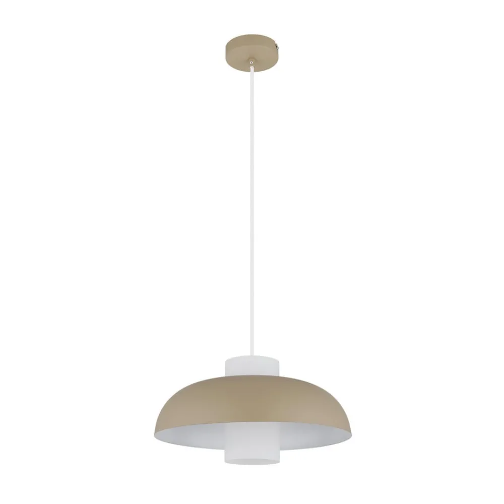 Globo Pendellamper > Lowe pendellampe, sandfarvet mat, Ø 38 cm, metal