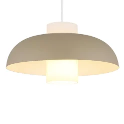 Globo Pendellamper > Lowe pendellampe, sandfarvet mat, Ø 38 cm, metal