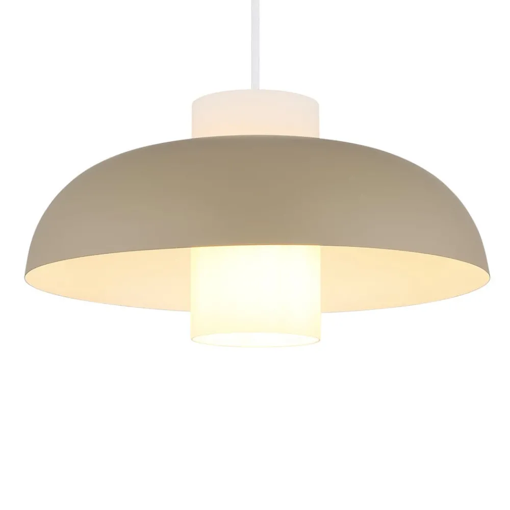 Globo Pendellamper > Lowe pendellampe, sandfarvet mat, Ø 38 cm, metal