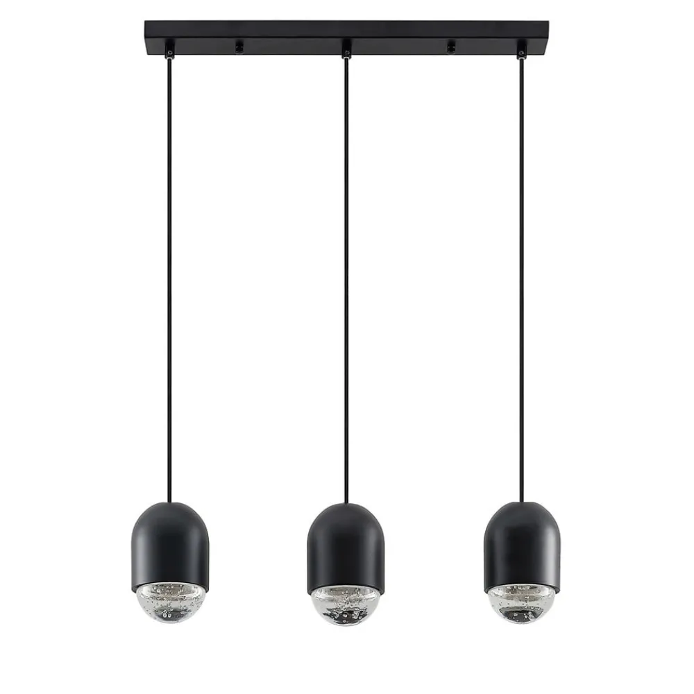 Pendellamper ^ Lucande Amielle pendellampe, 3 lyskilder, sort