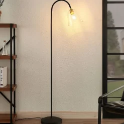 Lucande Gulvlamper|Gulvlamper > Anjita gulvlampe, glasskærm