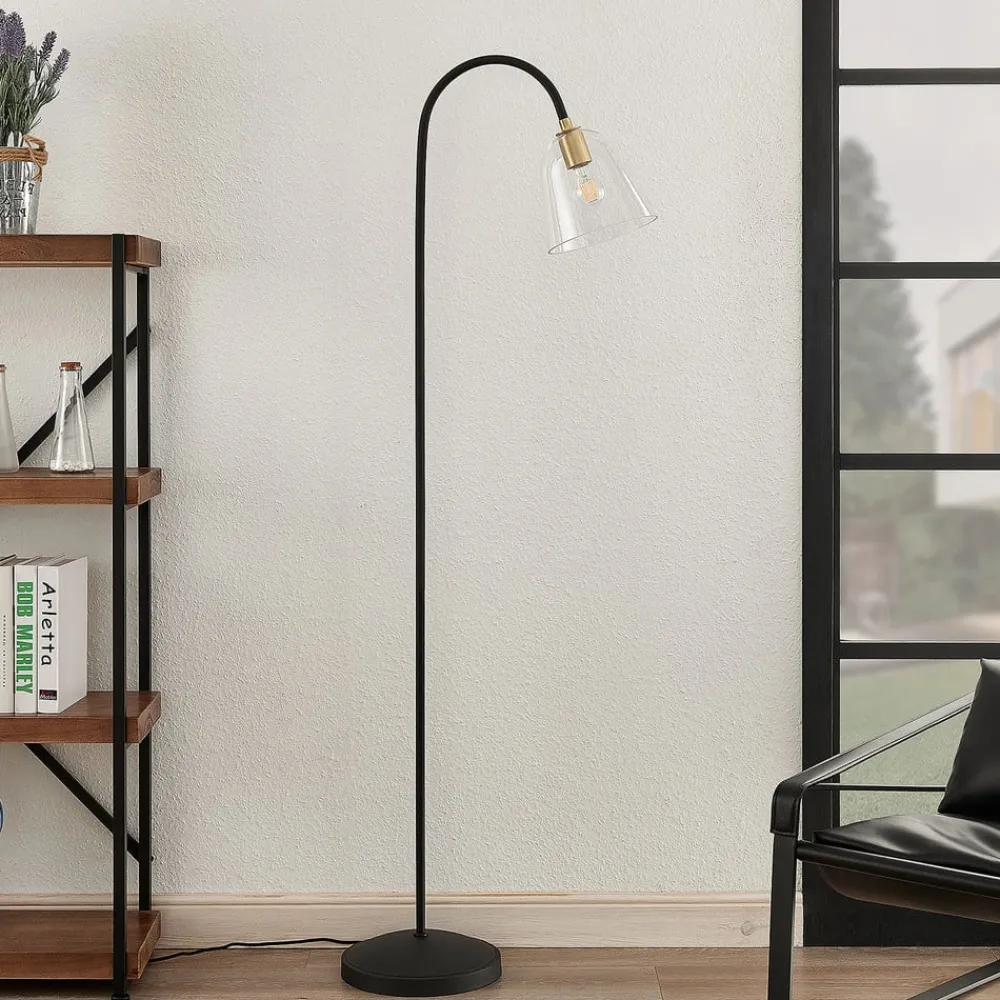 Lucande Gulvlamper|Gulvlamper > Anjita gulvlampe, glasskærm