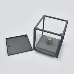 Lucande Sokkellamper > Annalea sokkellampe, 55 cm, antracit, IP54